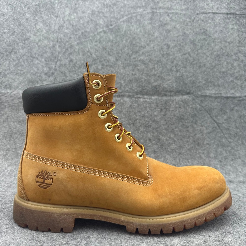 Timberland Boots Mens 12M Wheat Premium 6" Leather Waterproof Work Outdoor 10061